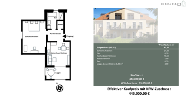 Wohnung zum Kauf provisionsfrei 445.000 € 2 Zimmer 61,2 m² 2. Geschoss frei ab sofort Ziegetsdorfer Straße 23 Ziegetsdorf - Königswiesen-Süd - Neuprüll Regensburg 93051