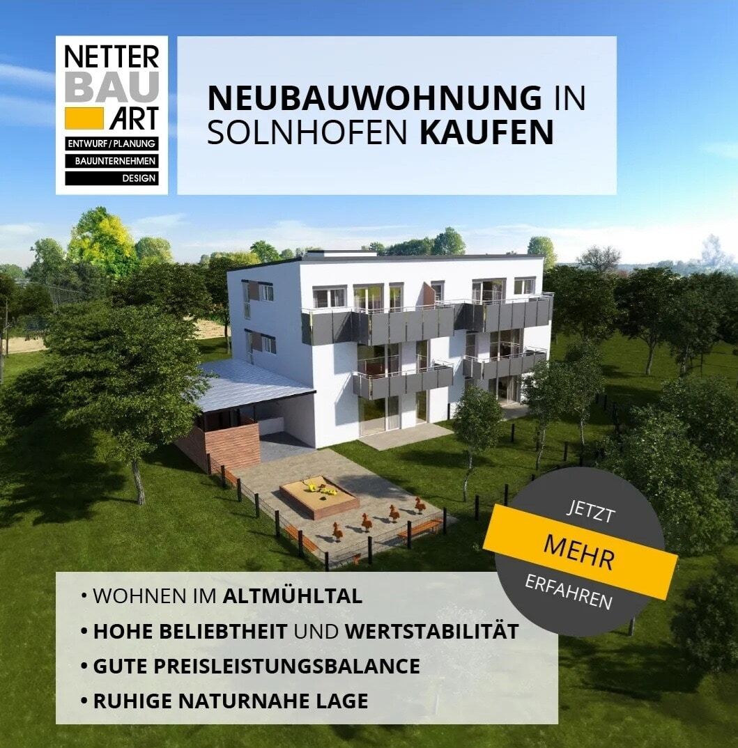 Wohnung zum Kauf Provisionsfrei 370.600 € 3 Zimmer 86,2 m²<br/>Wohnfläche Hochholz Solnhofen 91807