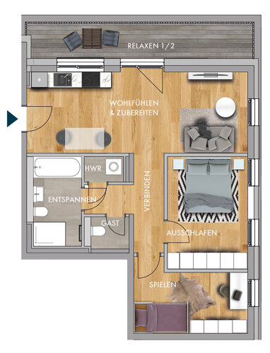 Wohnung zum Kauf 528.644 € 3 Zimmer 70,6 m² 3. Geschoss Am Poseidon 8 Markkleeberg Leipzig 04416