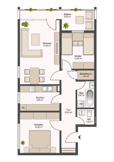 Wohnung zum Kauf 175.000 € 3 Zimmer 75,4 m² Haardt Schweinfurt 97422