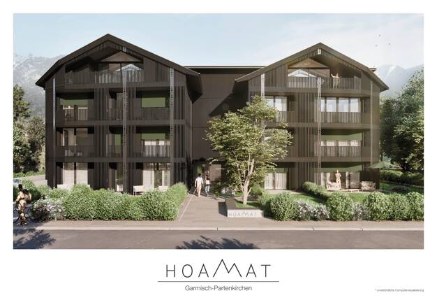Wohnung zum Kauf - Neubau provisionsfrei 479.000 € 1 Zimmer 35,4 m² Achenfeldstraße 15 Garmisch Garmisch-Partenkirchen 82467