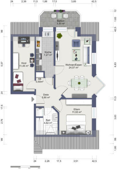 Wohnung zur Miete 540 € 3 Zimmer 67,5 m² Bad Meinberg Horn-Bad Meinberg 32805