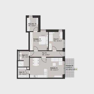 Wohnung zum Kauf Provisionsfrei 432.230 € 3,5 Zimmer 89,8 m² Erdgeschoss Horneburg 21640