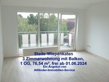 Wohnung zur Miete 765 € 3 Zimmer 76,5 m² 1. Geschoss Wiepenkathen Stade 21684