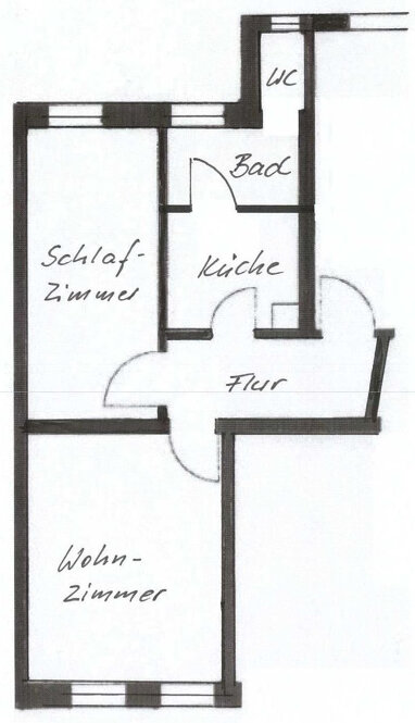 Wohnung zur Miete 250 € 2 Zimmer 46 m² 1. Geschoss Rietschelstraße Harthau 450 Chemnitz 09125