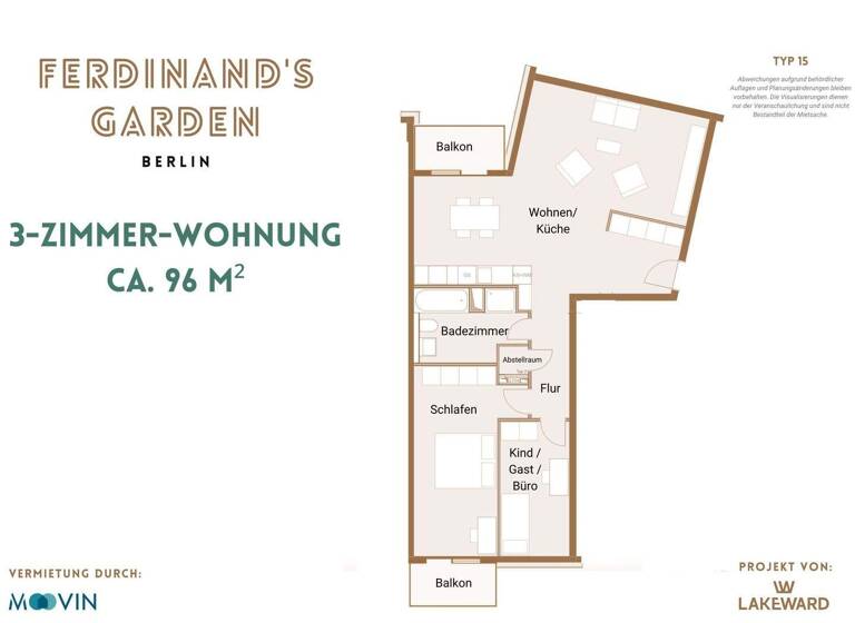 Studio zur Miete 1.495 € 3 Zimmer 96,2 m² 6. Geschoss frei ab 01.01.2026 Plauener Straße 100 Alt-Hohenschönhausen Berlin 13055