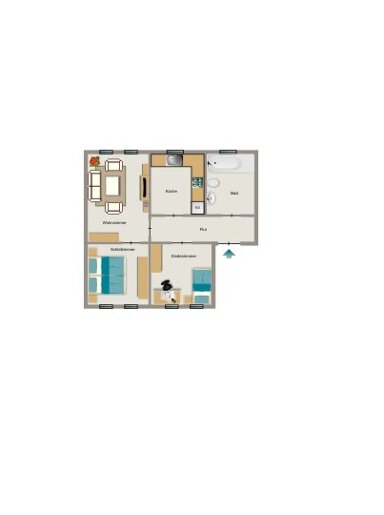 Wohnung zur Miete 362 € 3,5 Zimmer 53,2 m² 1. Geschoss Lessingstraße 20 Mitte Bergkamen 59192