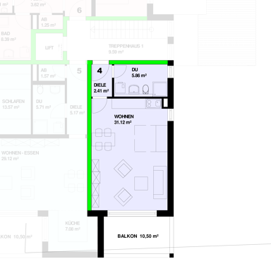 Wohnung zum Kauf provisionsfrei 230.000 € 1 Zimmer 44,6 m² Bernhardstraße 3 Höllstein Steinen 79585