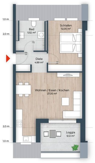Wohnung zum Kauf Provisionsfrei 473.867 € 2 Zimmer 54,9 m² 2. Geschoss Bischofsweiherstraße 34 Dechsendorf - West Erlangen 91056