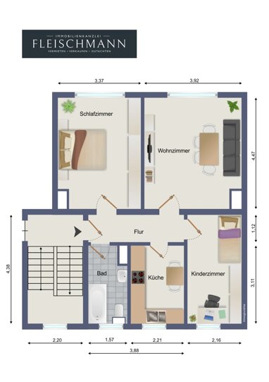 Wohnung zur Miete 400 € 3 Zimmer 65 m² 2. Geschoss Zella-Mehlis 98544
