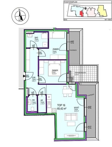 Wohnung zum Kauf 337.919,78 € 3 Zimmer 65,4 m² Groß-Enzersdorf 2301