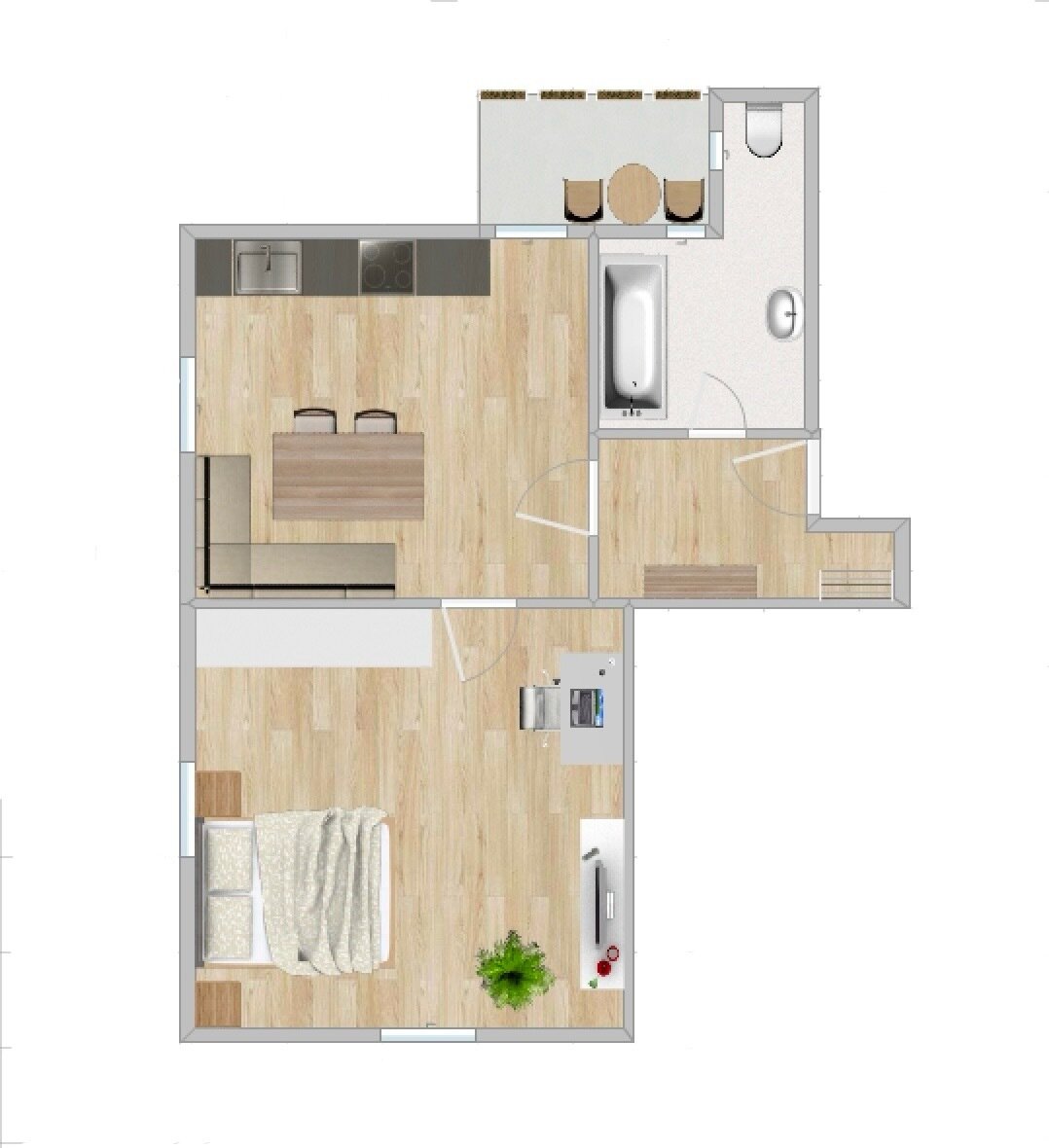Wohnung zur Miete 250 € 1 Zimmer 41 m²<br/>Wohnfläche Wilhelm-Weber-Hof 14 Stadtmitte Nord Gera 07546