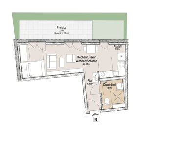 Wohnung zur Miete 414,75 € 1 Zimmer 39,5 m² Erdgeschoss frei ab sofort Oberbürgermeister-Hamberger-Platz 7 Stadtgebiet Landsberg am Lech 86899