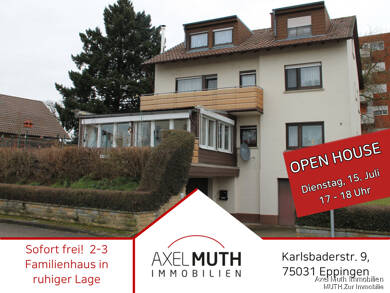 Haus zum Kauf 440.000 € 9 Zimmer 160 m² 569 m² Grundstück Karlsbaderstraße 9 Eppingen Eppingen 75031