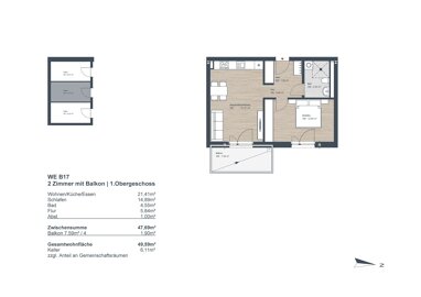 Wohnung zur Miete nur mit Wohnberechtigungsschein 520,70 € 2 Zimmer 49,6 m² 1. Geschoss Nelkenstraße 3 Stein Stein 90547