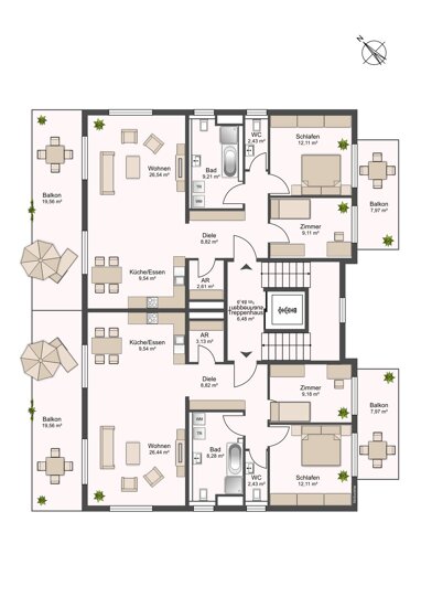 Wohnung zum Kauf 516.385 € 3,5 Zimmer 94,1 m² 2. Geschoss Hirschbach Aalen 73431