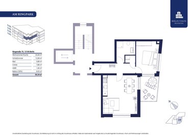 Wohnung zum Kauf 399.000 € 2 Zimmer 59,3 m² 3. Geschoss Ringstraße 70 Mariendorf Berlin 12105