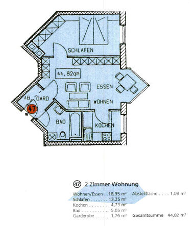 Maisonette zur Miete 350 € 2 Zimmer 44,8 m² 2. Geschoss Brunnenstr. 19WE 47 Mitte - West 134 Zwickau-Bahnhofsvorstadt 08056