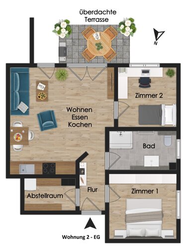 Wohnung zum Kauf 253.000 € 3 Zimmer 70,3 m² Klein Meckelsen Klein Meckelsen 27419
