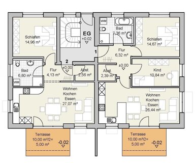 Wohnung zum Kauf provisionsfrei 304.000 € 2 Zimmer 57 m² 1. Geschoss Meitingen Meitingen 86405