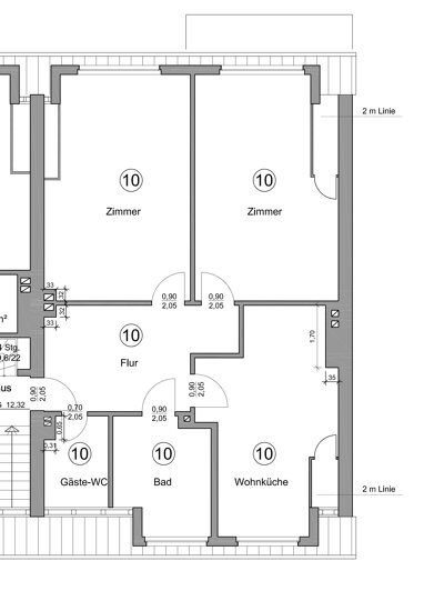 Wohnung zur Miete 930 € 3 Zimmer 90 m² 4. Geschoss Humboldtstr. 57-59 Westpark Dortmund 44137