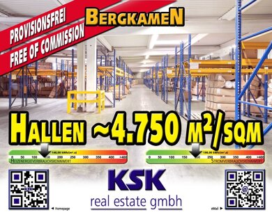 Halle/Industriefläche zur Miete provisionsfrei 4.750 m² Lagerfläche Rünthe Bergkamen 59192