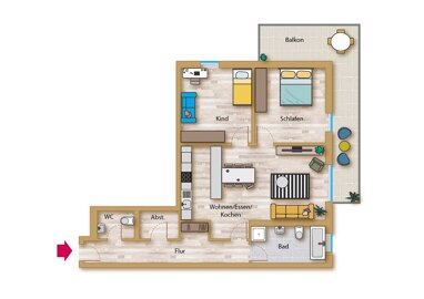 Wohnung zum Kauf 349.000 € 3 Zimmer 100,7 m² Obersülzen 67271