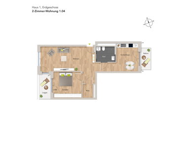 Terrassenwohnung zum Kauf Provisionsfrei 545.000 € 2 Zimmer 84 m² Erdgeschoss Geranienstraße 21 Weststadt - Südlicher Teil Karlsruhe 76185