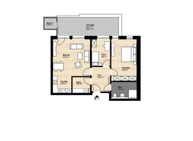 Penthouse zum Kauf Provisionsfrei 348.500 € 3 Zimmer 91,8 m² Twistringen Twistringen 27239