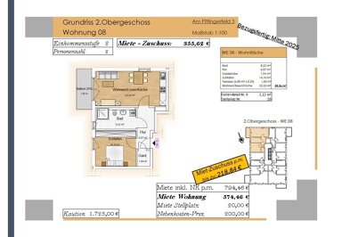 Wohnung zur Miete 356 € 2 Zimmer 55,1 m² 2. Geschoss Am Pittingerfeld 3 Wörth Wörth an der Donau 93086