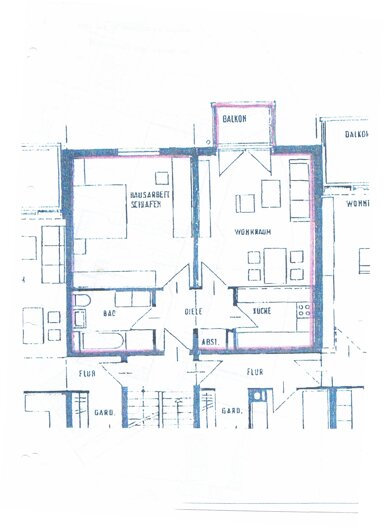 Wohnung zur Miete 500 € 2 Zimmer 58 m² 1. Geschoss Schwedenschanze Wolfenbüttel 38302