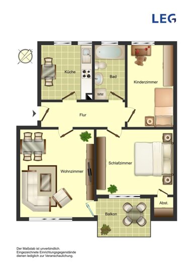 Wohnung zur Miete 480 € 3,5 Zimmer 67,9 m² 2. Geschoss frei ab 13.10.2024 Königsberger Straße 18 Weddinghofen Bergkamen 59192
