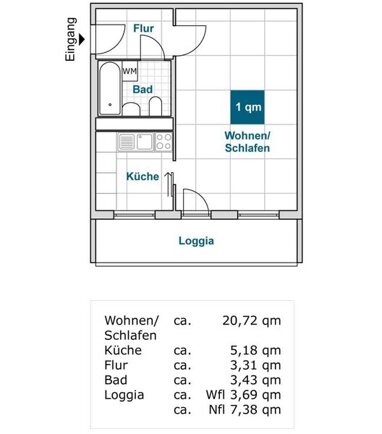 Wohnung zur Miete 322,88 € 1 Zimmer 36,3 m² Wölfnitzer Ring 52b Gorbitz-Süd (Wölfnitzer Ring-West) Dresden 01169