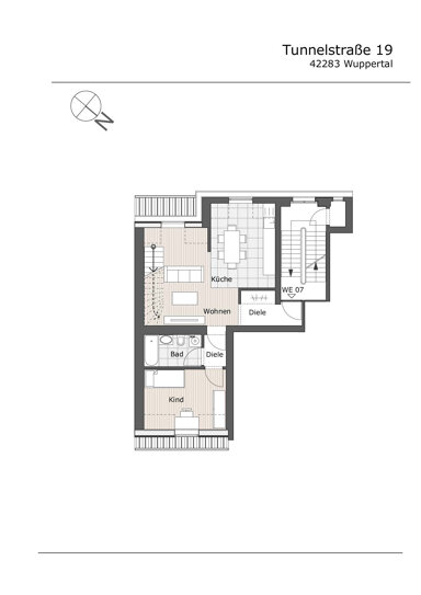 Wohnung zur Miete 700 € 3 Zimmer 79 m² frei ab sofort Tunnelstraße Rott Wuppertal 42283