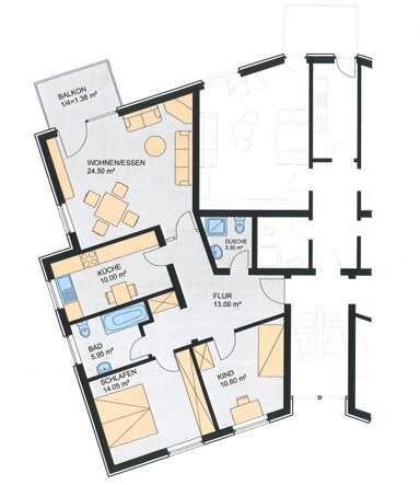 Wohnung zur Miete 725 € 3 Zimmer 82 m² EG Windelsbleiche Bielefeld 33659