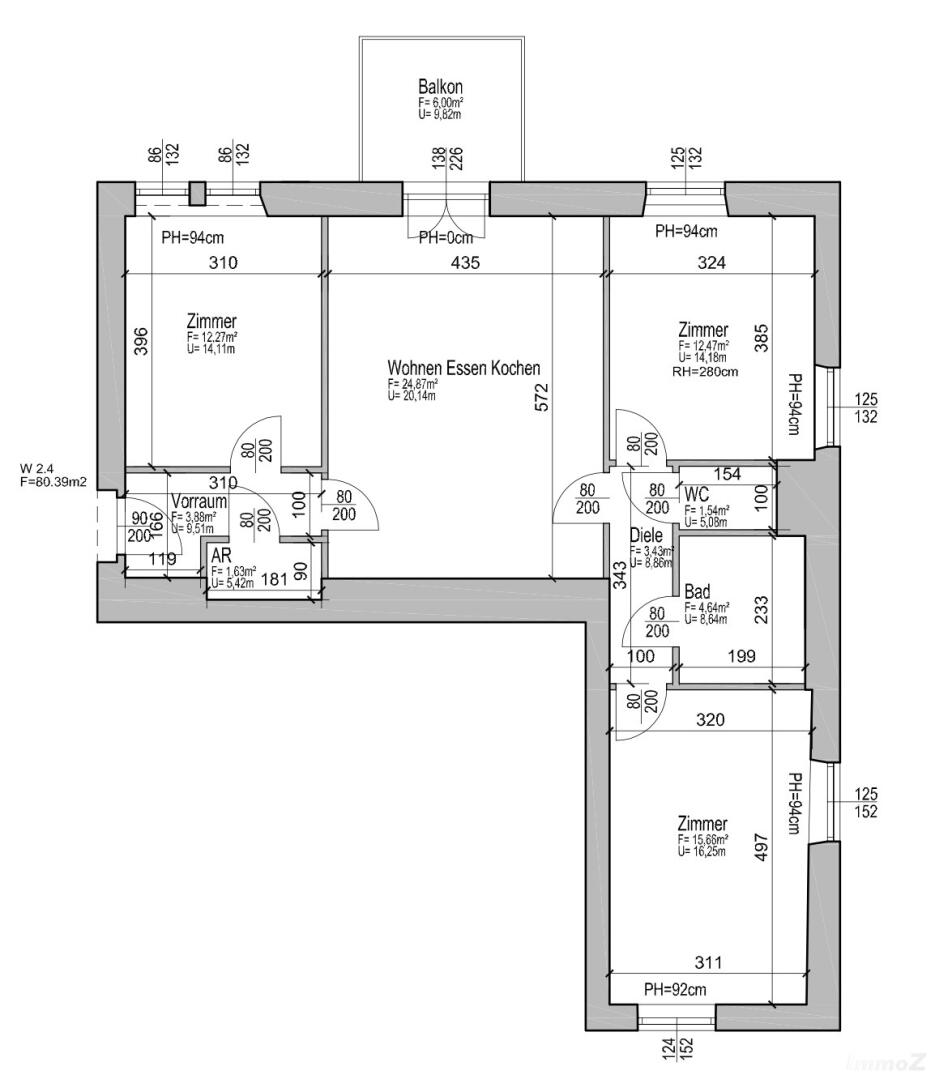 Wohnung zum Kauf 299.900 € 4 Zimmer 80,4 m²<br/>Wohnfläche 1.<br/>Geschoss Eggenberg Graz 8020