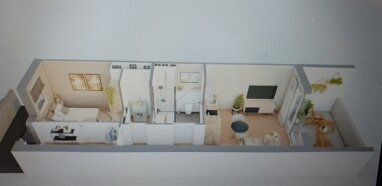Wohnung zur Miete 680 € 1,5 Zimmer 43 m² 3. Geschoss Büchenbach - Dorf Erlangen 91056