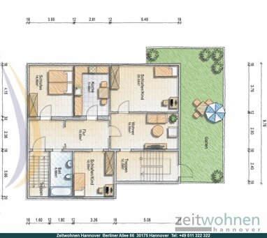 Wohnung zur Miete 1.350 € 4 Zimmer 126 m² Leinhausen Hannover 30419