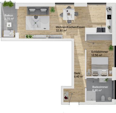 Wohnung zum Kauf Provisionsfrei 295.900 € 2 Zimmer 64,3 m² 1. Geschoss Reimelstraße 3a Ravolzhausen Neuberg 63543