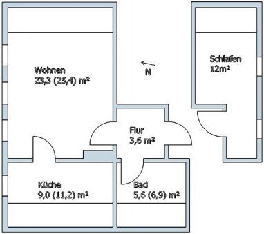 Wohnung zur Miete 360 € 2 Zimmer 59 m² 2. Geschoss Wiesenweg Ilmenau Ilmenau 98693