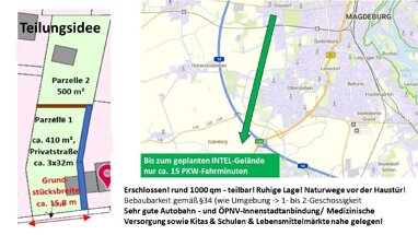 Grundstück zum Kauf Provisionsfrei 170.000 € 500 m² Grundstück Niederndodeleber Straße Magdeburg 39110
