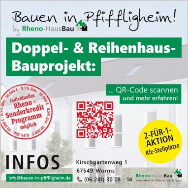 Doppelhaushälfte zum Kauf provisionsfrei 517.800 € 5 Zimmer 140 m² 194 m² Grundstück frei ab sofort Speerstraße 36 Pfiffligheim 4 Worms 67549