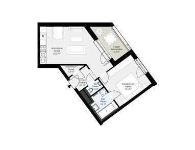 Wohnung zur Miete 505,45 € 2 Zimmer 45,9 m² 1. Geschoss Wiener Neustadt 2700