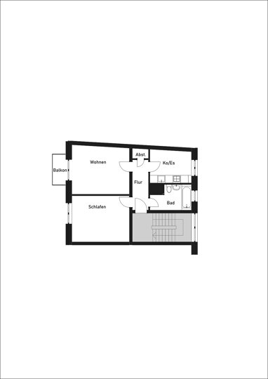 Wohnung zur Miete 795 € 2 Zimmer 52 m² Stadtmitte Aschaffenburg 63739