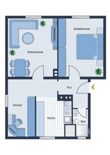 Wohnung zur Miete 628 € 2,5 Zimmer 49 m² 1. Geschoss Elmschenhagen Bezirk 2 Kiel 24146