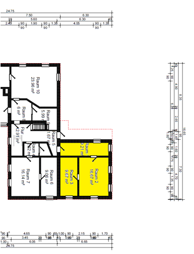 Bürofläche zur Miete 216 € 3 Zimmer 36 m² Bürofläche Kreischa Kreischa 01731