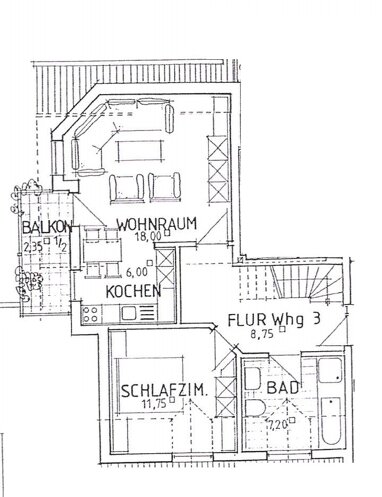 Wohnung zur Miete 440 € 2 Zimmer 54 m² 1. Geschoss Niederfüllbach 96489