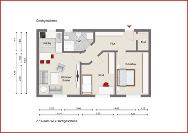 Wohnung zur Miete 441 € 3 Zimmer 64 m² Großräschen Großräschen 01983