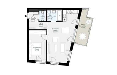 Wohnung zur Miete 664,93 € 2 Zimmer 56,6 m² 2. Geschoss Wiener Neustadt 2700