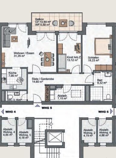 Wohnung zum Kauf provisionsfrei als Kapitalanlage geeignet 499.500 € 3 Zimmer 114 m² Georg-Heinrich-Tischbein-Weg 3 Moorhausen Lilienthal 28865